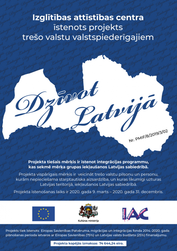 IAC Dzivot Latvija 2020 plakats